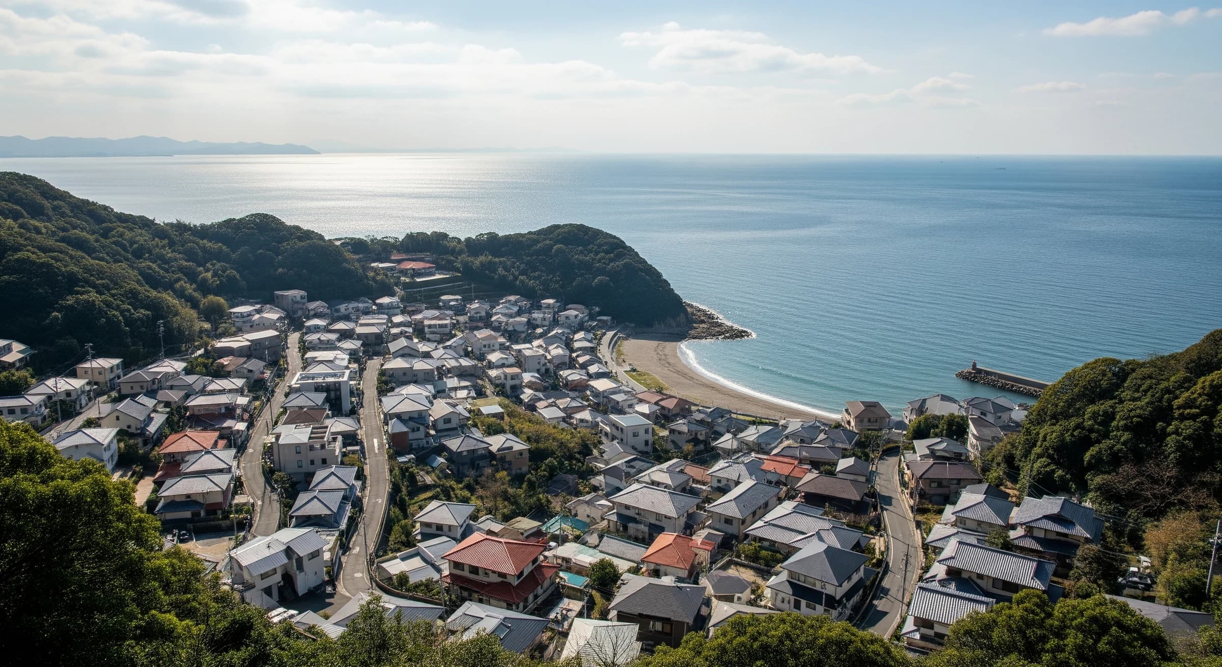 横須賀の海岸線